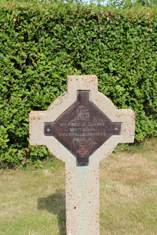 A navy cadet's grave, Shotley, Suffolk