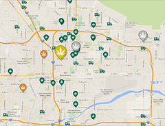 Weedmaps view of San Bernardino