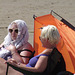 Two ladies sunning themselves