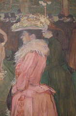 Detail of At the Moulin Rouge- The Dance by Toulouse-Lautrec in the Philadelphia Museum of Art, January 2012