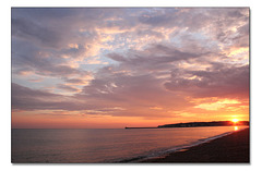 Shades of sunset - red hot to ice blue - Newhaven - 25.7.2014