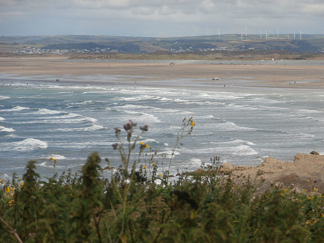 The gorgeous view of the waves coming in