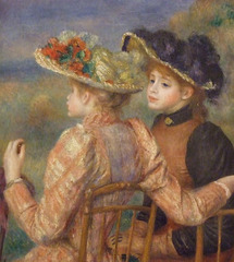 Detail of Two Girls by Renoir in the Philadelphia Museum of Art, January 2012