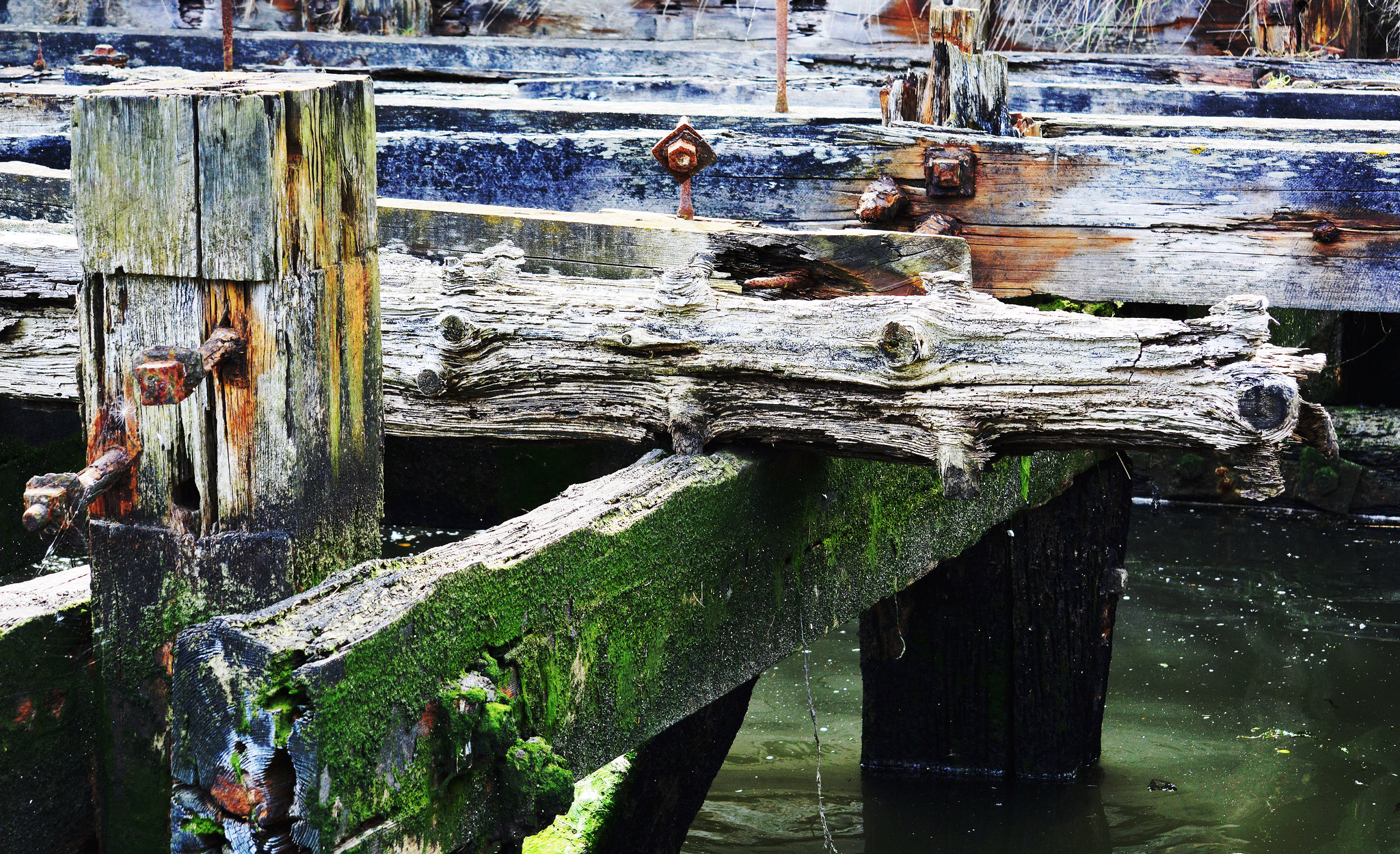 The old quay/staithes at Willington Gut. North Tyneside