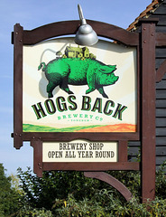 Hog's Back Brewery sign