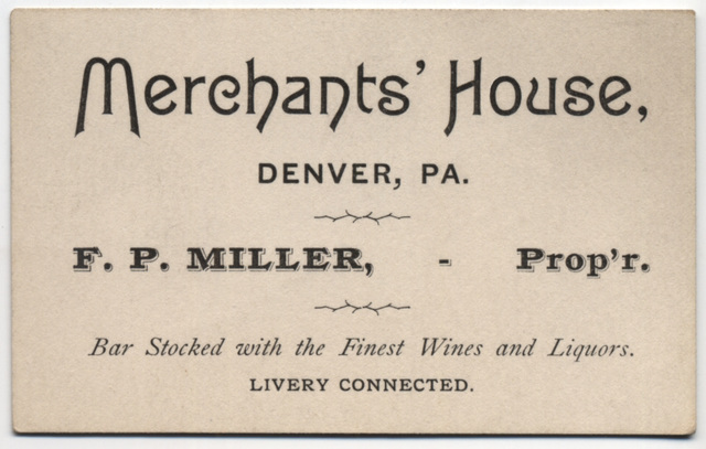 Merchants' House, Denver, Pa.