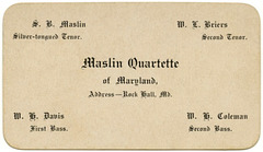 Maslin Quartette of Maryland, Rock Hall, Md.