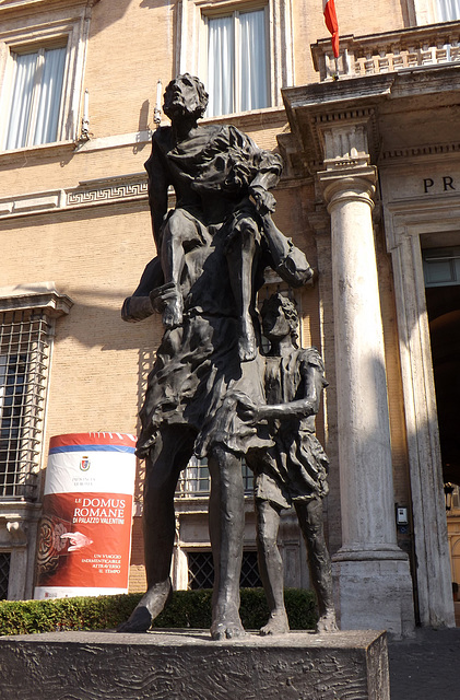 Aeneas Carrying Anchises Sculpture in Rome, June 2013