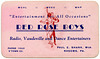 Red Rose Boys, Radio, Vaudeville, and Dance Entertainers