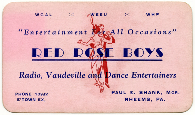 Red Rose Boys, Radio, Vaudeville, and Dance Entertainers