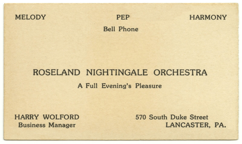 Roseland Nightingale Orchestra, Melody, Pep, Harmony