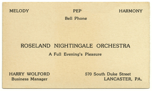 Roseland Nightingale Orchestra, Melody, Pep, Harmony