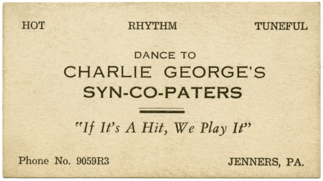 Dance to Charlie George's Syn-co-paters, Jenners, Pa.