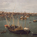 Detail of Bacino di San Marco Venice by Canaletto in the Boston Museum of Fine Arts, July 2011