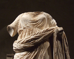 Detail of a Marble Statue of a Woman in the Metropolitan Museum of Art, April 2011