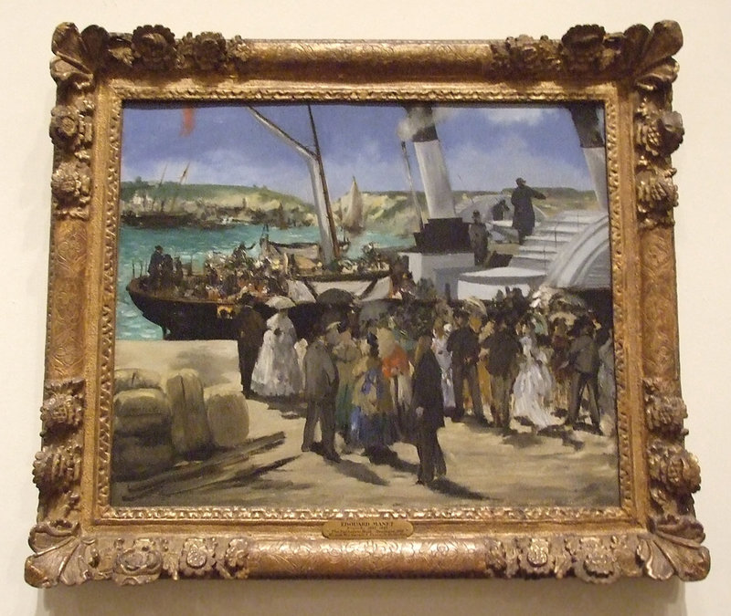 The Departure of the Folkestone Boat by Manet in the Philadelphia Museum of Art, August 2009