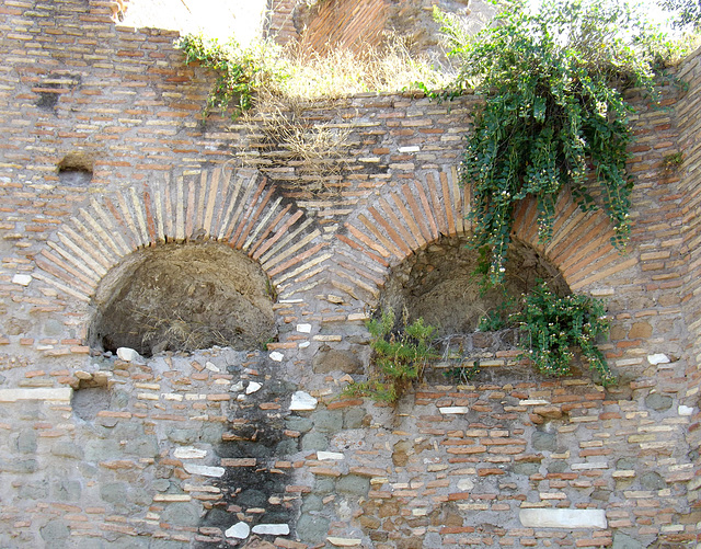 Detail of the Brick Niches on the Temple of Divine Romulus in the Forum Romanum, July 2012