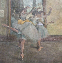 Detail of The Ballet Class by Degas in the Philadelphia Museum of Art, January 2012