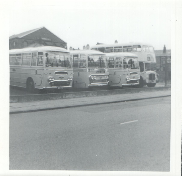 Wallace Arnold (Devon) Ltd coaches at Rochdale in the 1960s