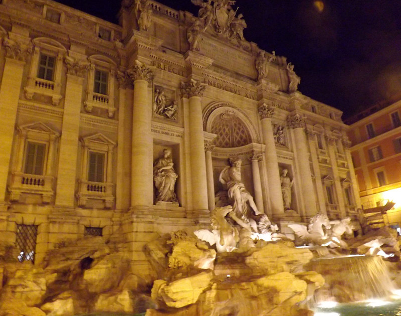 The Fountain of Trevi at Night, June 2012