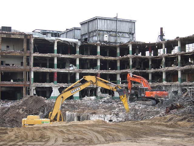 Gates Rubber Factory undergoing demolition