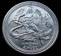 Isle of Man Silver Angel coin.