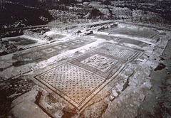 Photograph of the Original Site of the Marine Mosaic with Two Side Panels in the Boston Museum of Fine Arts, October 2009