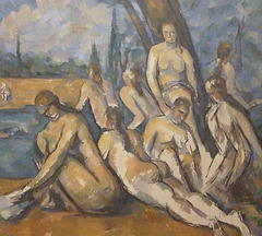 Detail of The Large Bathers by Cezanne in the Philadelphia Museum of Art, January 2012
