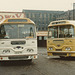 Yelloway 7075 DK and former Yelloway 4640 DK with Leigh's Coaches - Sep 1973