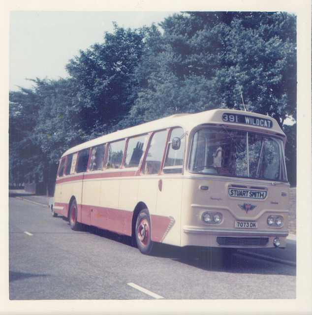 Former Yelloway 7073 DK as a stock car transporter with Stuart Smith 'Wildcat' - July 1975 (1)