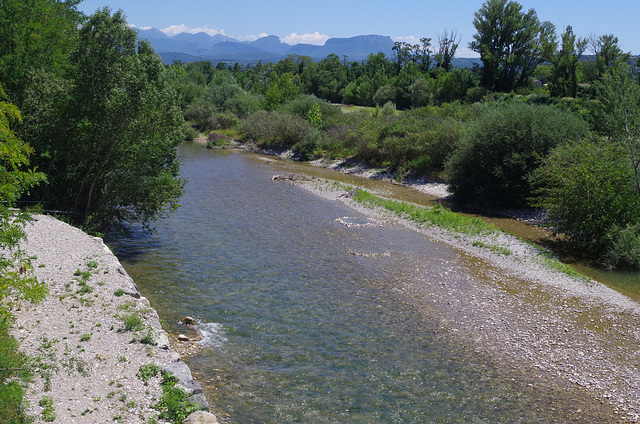 la rivière Drôme à Crest