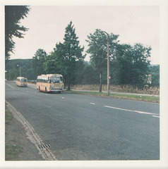 Yelloway coaches near Bradford - 17 June 1973