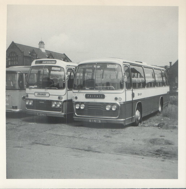 Orange Luxury JRK 622K and Birch BUL 61H in Rochdale - July 1972