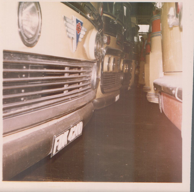 Yelloway garage line up at Rochdale - Mar 1973