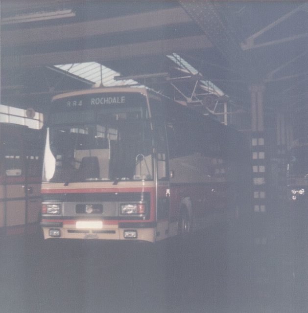 Yelloway Plaxton Paramount 3500 in Rochdale - May 1984