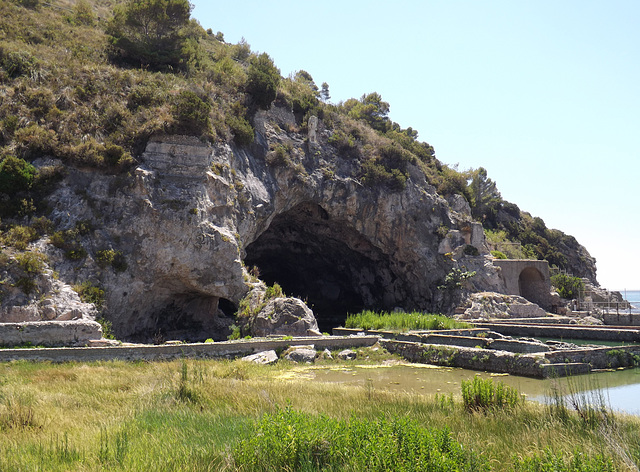 The Exterior of the Grotto in the Villa of Tiberius in Sperlonga, July 2012