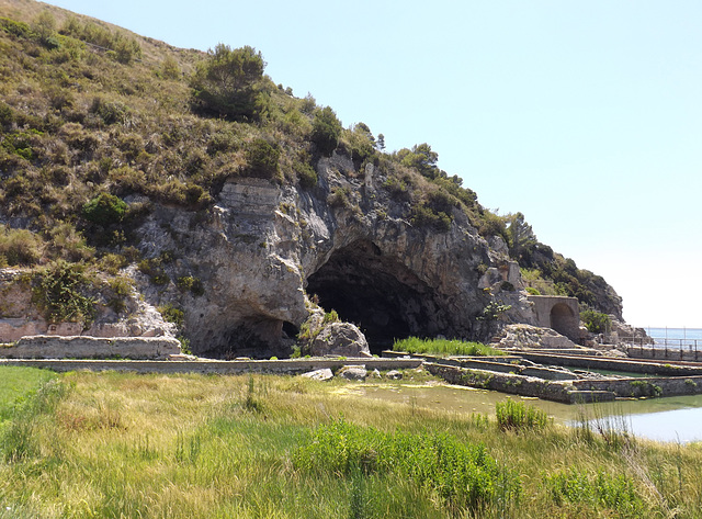 The Exterior of the Grotto in the Villa of Tiberius in Sperlonga, July 2012