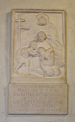 Memorial to Majorie Wilson by Margaret Rope, Blaxhall Church, Suffolk