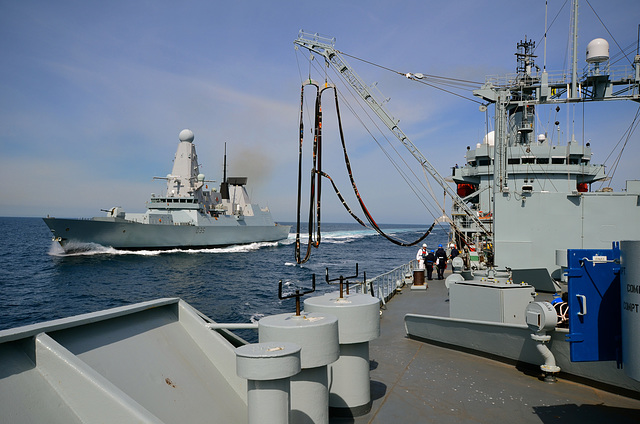 HMS DRAGON and RFA GOLD ROVER