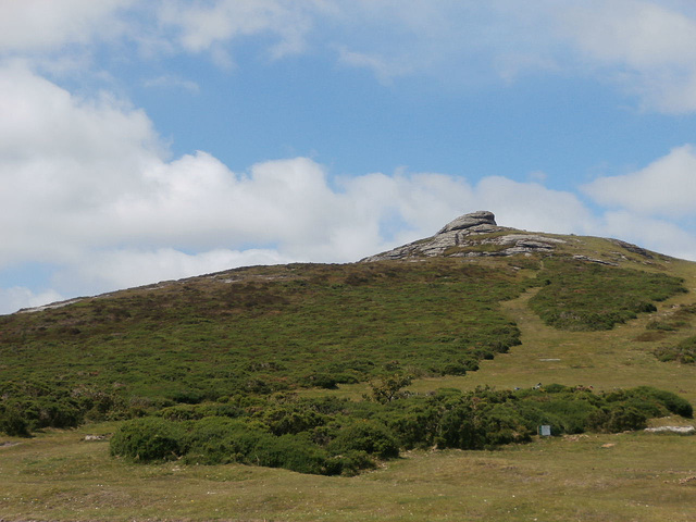 The paths worn up to the outcrop