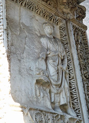 Detail of The Arch of the Argentarii in Rome, July 2012