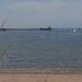 Large cargo vessel coming in with the tide