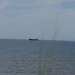 Cargo vessel waiting for the tide to come in enough for him