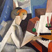 Detail of Woman at the Piano by Gleizes in the Philadelphia Museum of Art, August 2009