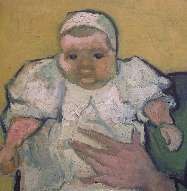Detail of the Portrait Madame Roulin and Baby by Van Gogh in the Philadelphia Museum of Art, January 2012