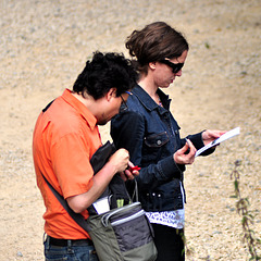 Two People Exploring Avebury