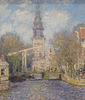 Detail of The Zuiderkirk, Amsterdam:  Looking Up by Monet in the Philadelphia Museum of Art, January 2012