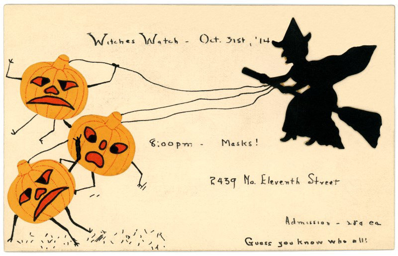 Witches Watch Halloween Party Invitation, October 31, 1914