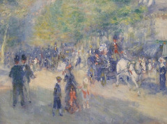 Detail of The Grands Boulevards by Renoir in the Philadelphia Museum of Art, January 2012