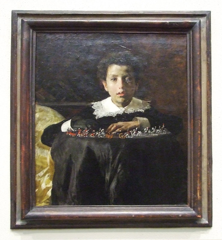 Boy with Toy Soldiers by Antonio Mancini in the Philadelphia Museum of Art, January 2012